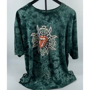 Vintage Sundog Rolling Stones Tie Dye T-Shirt Celtic Knot‎ Graphic Rock Band 2XL